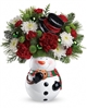 Snowman Cookie Jar Bouquet